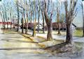 Allee zum Gutshof Unterbiberg bei M�nchen